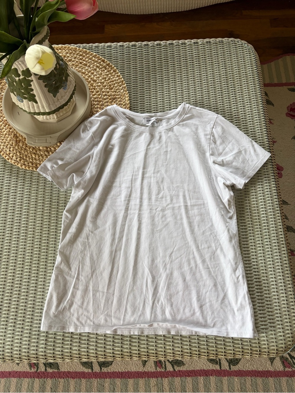 Topshop White Short Sleeve Crewneck Tee